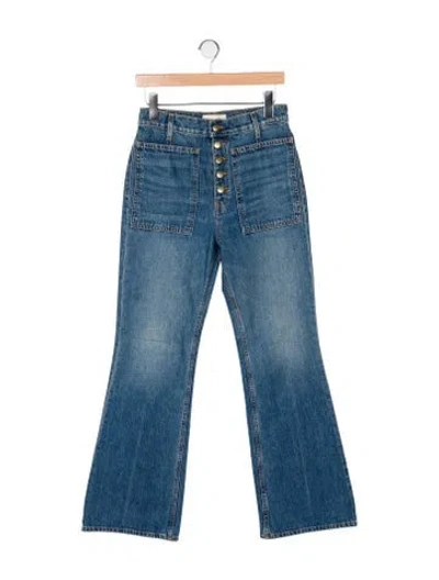Pre-owned Ulla Johnson High-rise Wide Leg Jeans In Blue