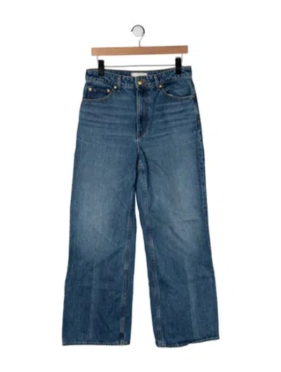 Pre-owned Ulla Johnson High-rise Wide Leg Jeans In Blue