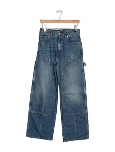 Pre-owned Ulla Johnson High-rise Wide Leg Jeans In Blue