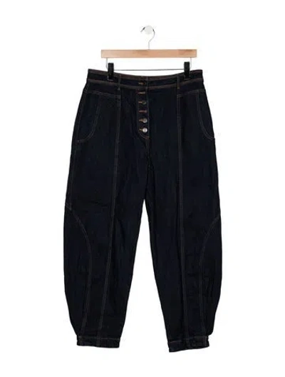 Pre-owned Ulla Johnson High-rise Wide Leg Jeans In Blue