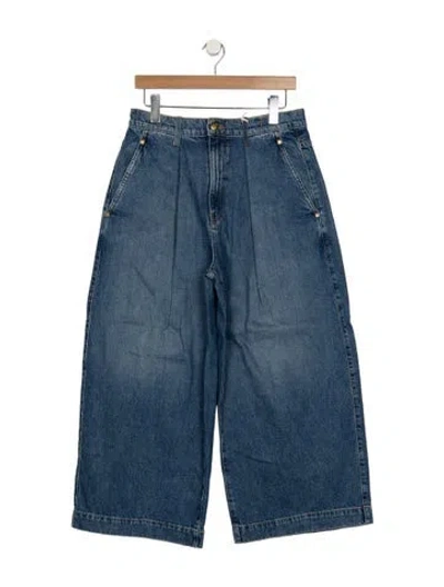 Pre-owned Ulla Johnson High-rise Wide Leg Jeans In Blue