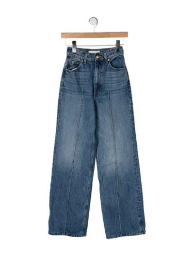 Pre-owned Ulla Johnson High-rise Wide Leg Jeans In Blue