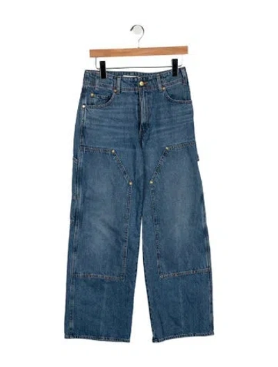 Pre-owned Ulla Johnson High-rise Wide Leg Jeans In Blue