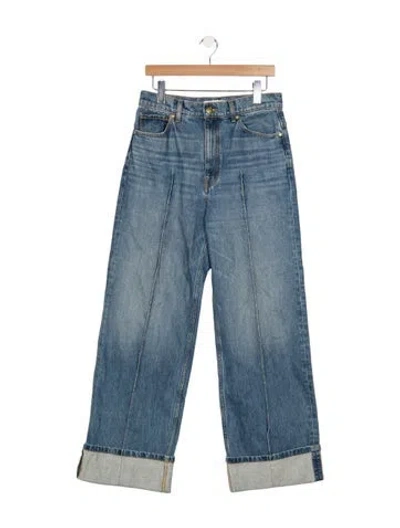 Pre-owned Ulla Johnson High-rise Wide Leg Jeans In Blue