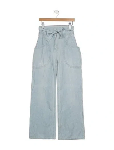 Pre-owned Ulla Johnson High-rise Wide Leg Jeans In Blue