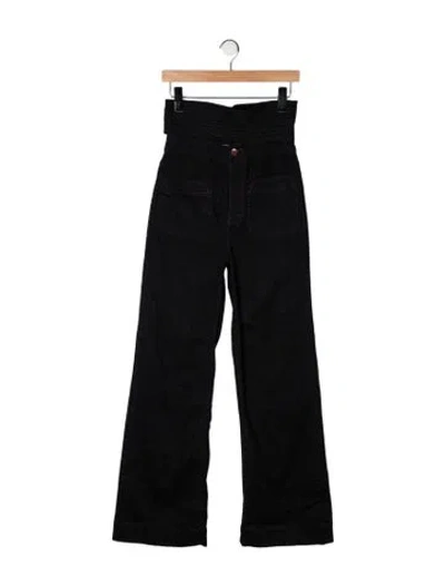 Pre-owned Ulla Johnson High-rise Wide Leg Jeans In Blue