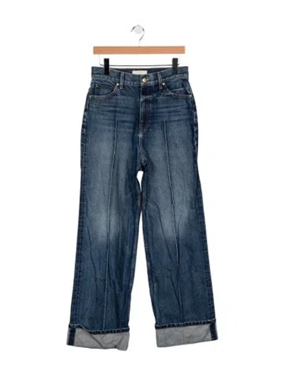 Pre-owned Ulla Johnson High-rise Wide Leg Jeans In Blue