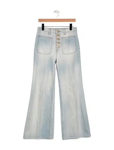 Pre-owned Ulla Johnson High-rise Wide Leg Jeans In Blue