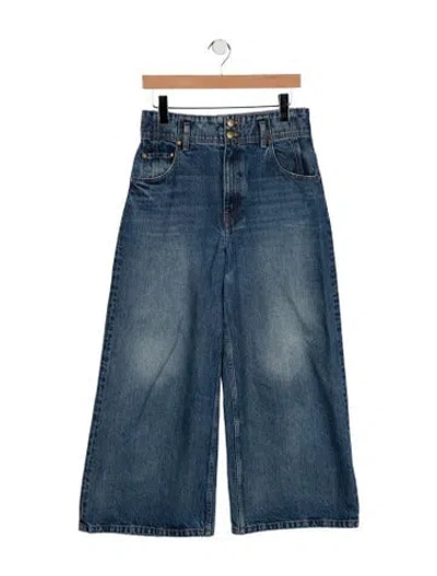 Pre-owned Ulla Johnson High-rise Wide Leg Jeans In Blue