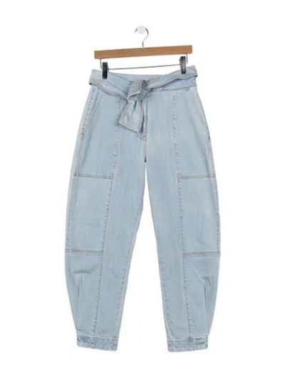 Pre-owned Ulla Johnson High-rise Wide Leg Jeans In Blue