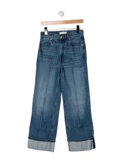 Pre-owned Ulla Johnson High-rise Wide Leg Jeans In Blue