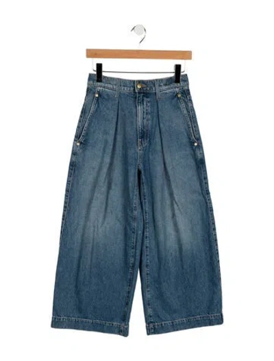 Pre-owned Ulla Johnson High-rise Wide Leg Jeans In Blue