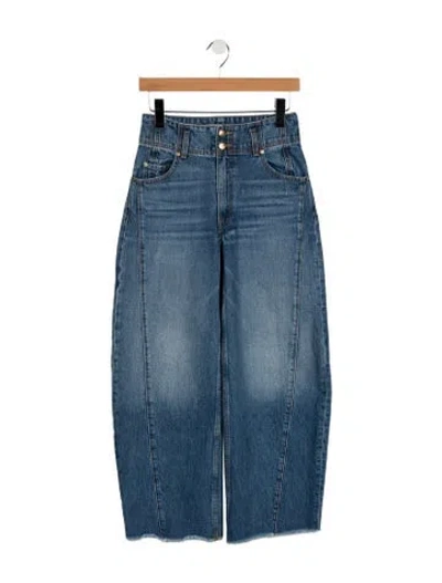 Pre-owned Ulla Johnson High-rise Wide Leg Jeans In Blue