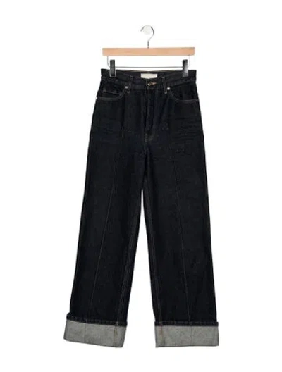 Pre-owned Ulla Johnson High-rise Wide Leg Jeans In Blue