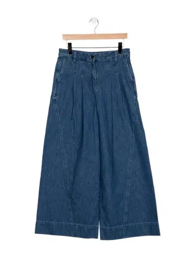 Pre-owned Ulla Johnson High-rise Wide Leg Jeans In Blue
