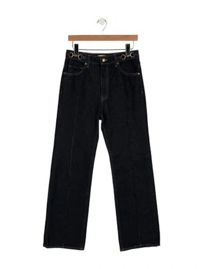 Pre-owned Ulla Johnson High-rise Wide Leg Jeans In Blue