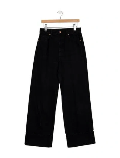 Pre-owned Ulla Johnson High-rise Wide Leg Jeans In Blue