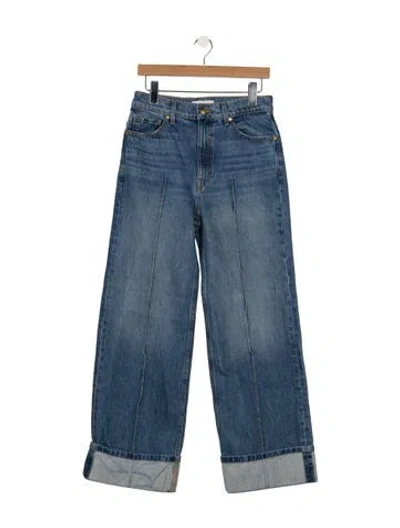 Pre-owned Ulla Johnson High-rise Wide Leg Jeans In Blue