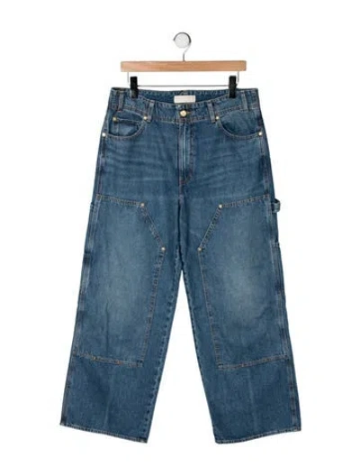 Pre-owned Ulla Johnson High-rise Wide Leg Jeans In Blue