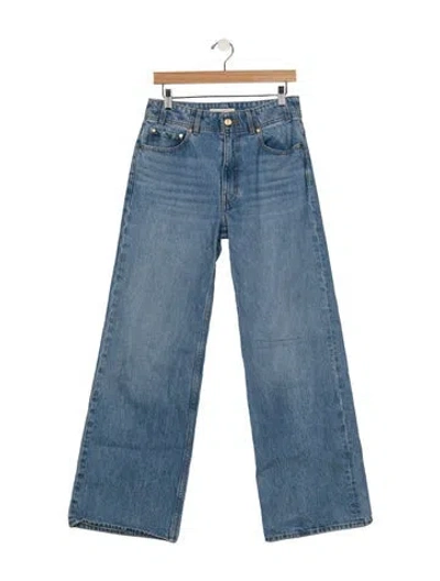 Pre-owned Ulla Johnson High-rise Wide Leg Jeans In Blue