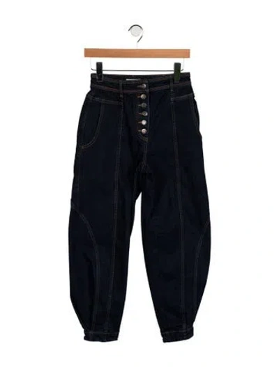 Pre-owned Ulla Johnson High-rise Wide Leg Jeans In Blue