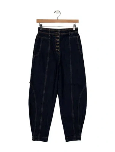 Pre-owned Ulla Johnson High-rise Wide Leg Jeans In Blue