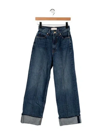 Pre-owned Ulla Johnson High-rise Wide Leg Jeans In Blue