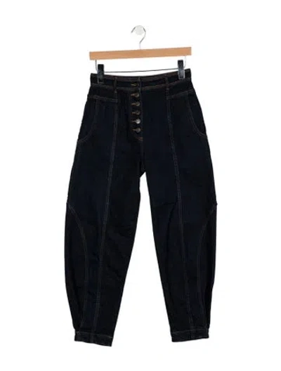 Pre-owned Ulla Johnson High-rise Wide Leg Jeans In Blue
