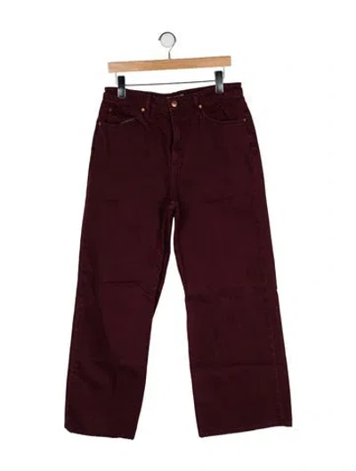 Pre-owned Ulla Johnson High-rise Wide Leg Jeans In Brown