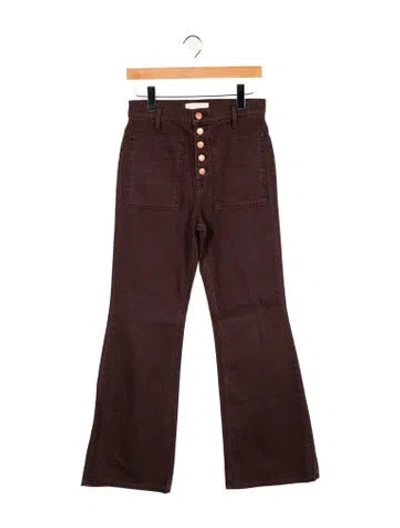 Pre-owned Ulla Johnson High-rise Wide Leg Jeans In Brown