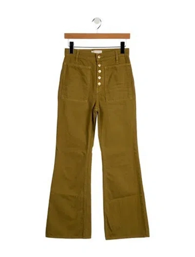 Pre-owned Ulla Johnson High-rise Wide Leg Jeans In Brown