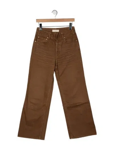 Pre-owned Ulla Johnson High-rise Wide Leg Jeans In Brown