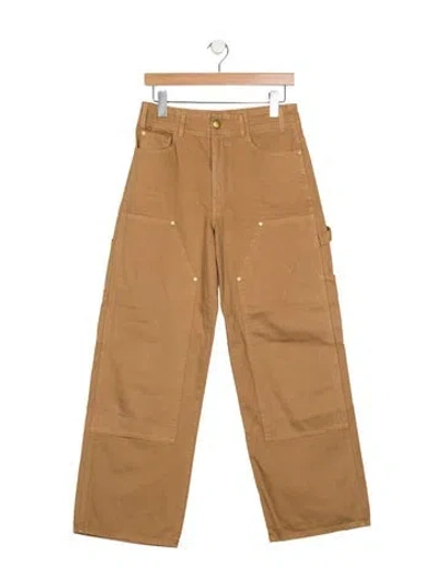 Pre-owned Ulla Johnson High-rise Wide Leg Jeans In Brown