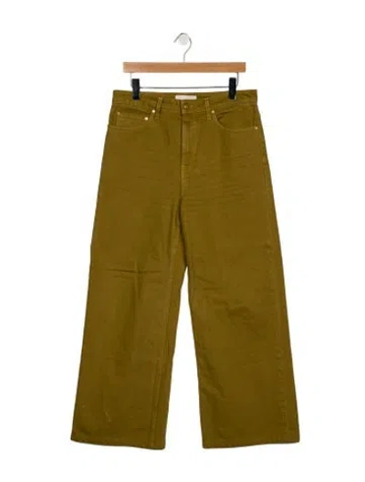 Pre-owned Ulla Johnson High-rise Wide Leg Jeans In Green