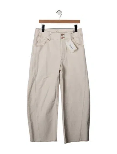 Pre-owned Ulla Johnson High-rise Wide Leg Jeans In Grey