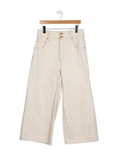 Pre-owned Ulla Johnson High-rise Wide Leg Jeans In Multi