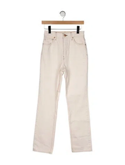 Pre-owned Ulla Johnson High-rise Wide Leg Jeans In Neutral