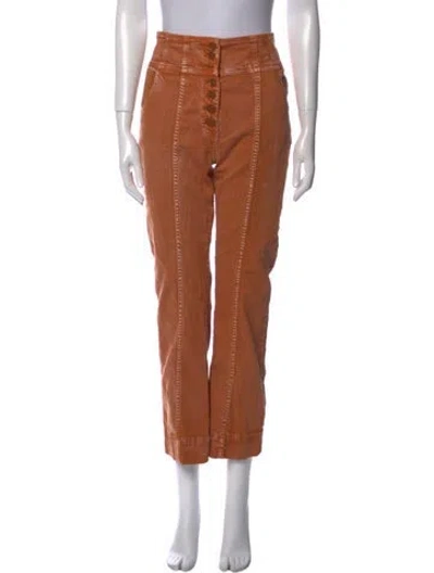 Pre-owned Ulla Johnson High-rise Wide Leg Jeans In Neutral