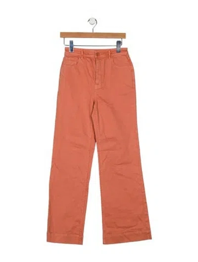 Pre-owned Ulla Johnson High-rise Wide Leg Jeans In Neutral