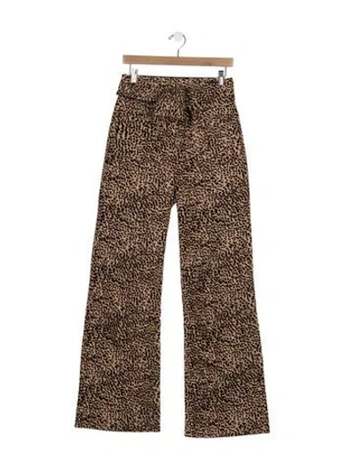 Pre-owned Ulla Johnson High-rise Wide Leg Jeans In Neutral