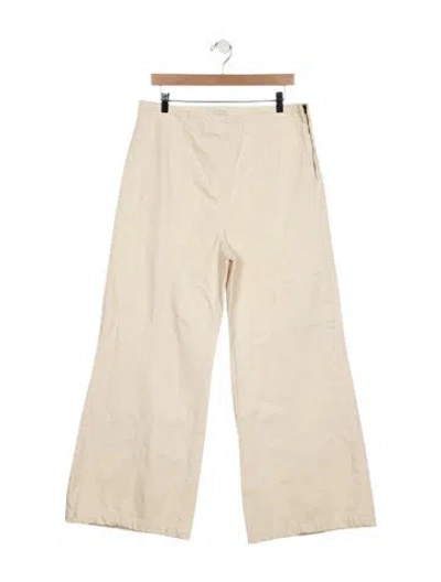 Pre-owned Ulla Johnson High-rise Wide Leg Jeans In Neutral