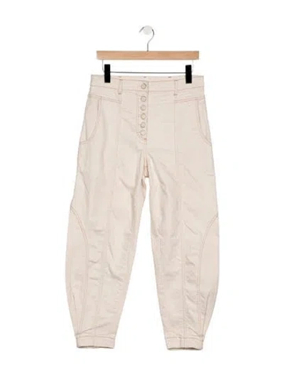Pre-owned Ulla Johnson High-rise Wide Leg Jeans In Neutral