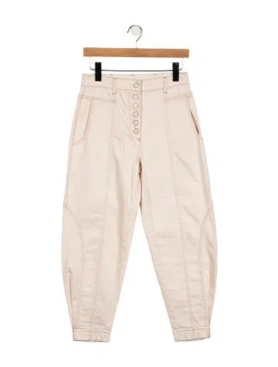 Pre-owned Ulla Johnson High-rise Wide Leg Jeans In Neutrals