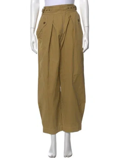 Pre-owned Ulla Johnson High-rise Wide Leg Jeans In Neutrals