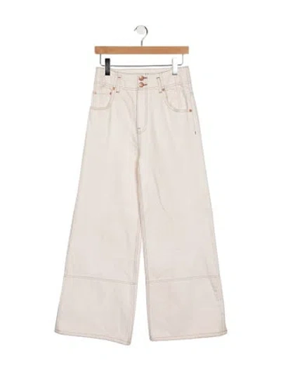 Pre-owned Ulla Johnson High-rise Wide Leg Jeans In Neutrals