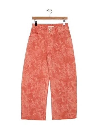 Pre-owned Ulla Johnson High-rise Wide Leg Jeans In Orange