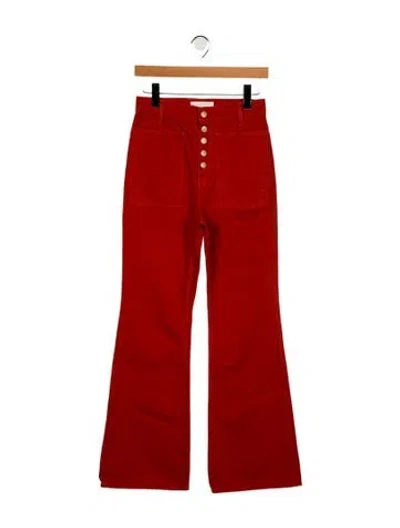 Pre-owned Ulla Johnson High-rise Wide Leg Jeans In Orange