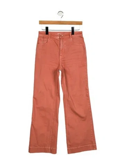 Pre-owned Ulla Johnson High-rise Wide Leg Jeans In Pink
