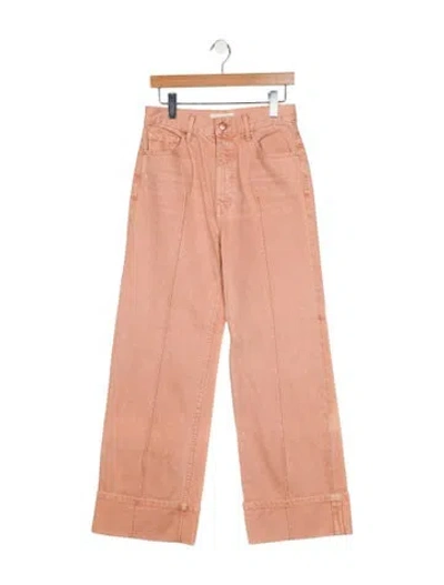 Pre-owned Ulla Johnson High-rise Wide Leg Jeans In Pink