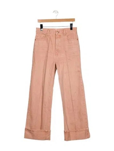 Pre-owned Ulla Johnson High-rise Wide Leg Jeans In Pink